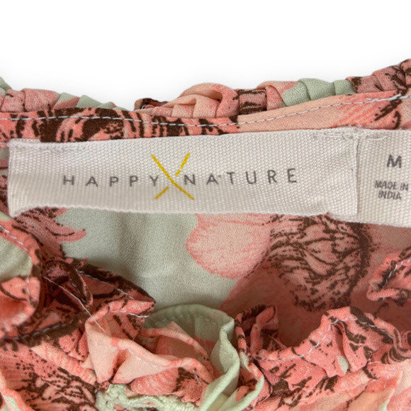 Happy X NATURE by Kate Hudson Floral Ruffled Dress Medium - Picture 5 of 7